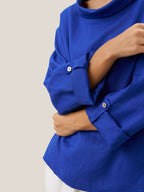 100% Linen Draped Neck Top HOLLIS