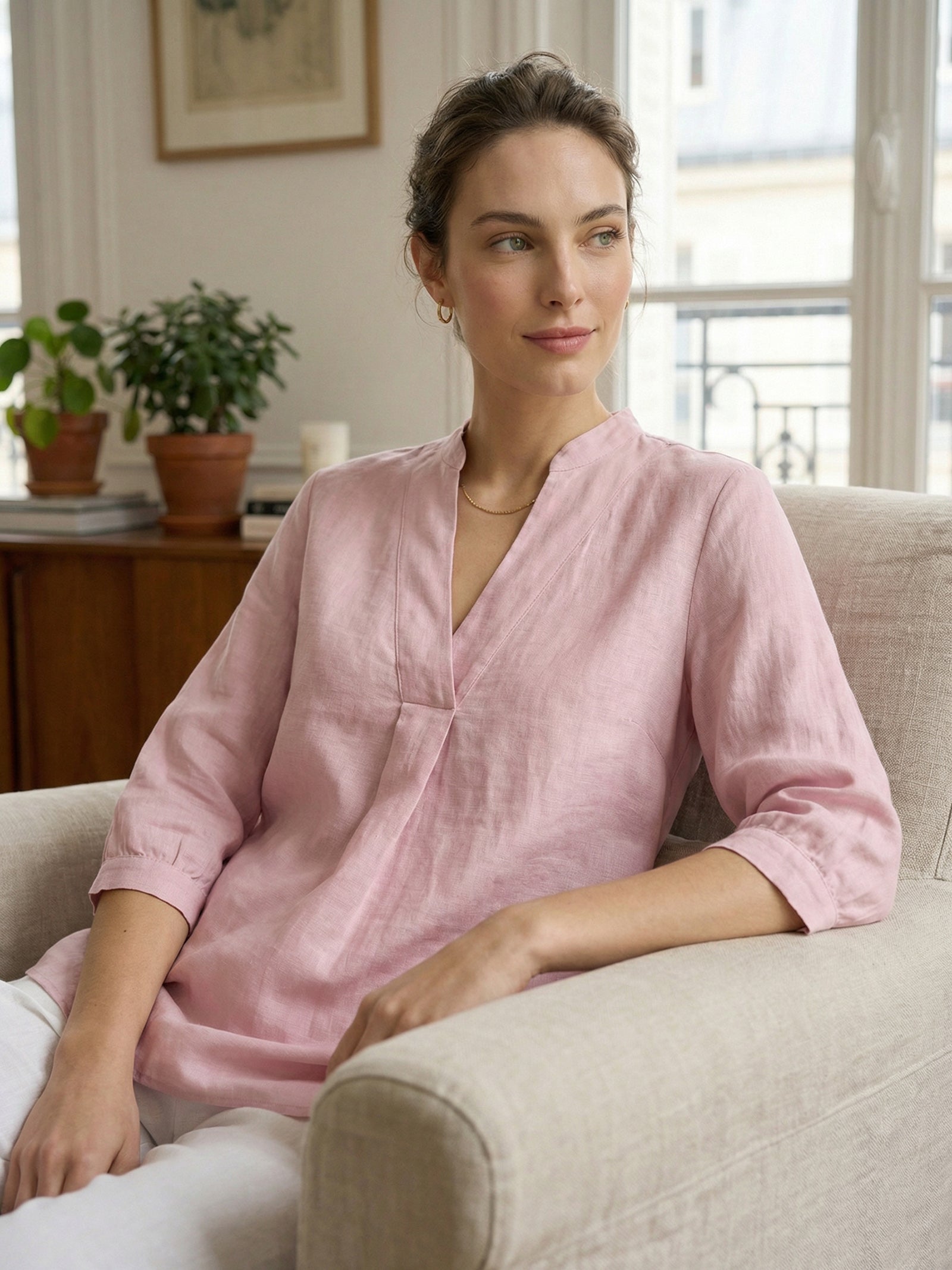 100% Linen Dress Shirt JOANNA