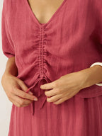 100% Linen Strappy Maxi Dress & Cover-Up Set UNA