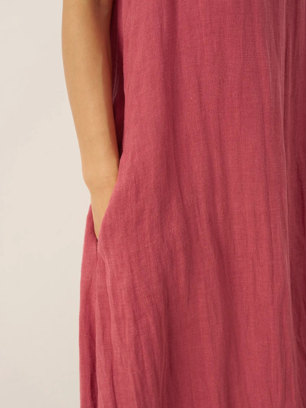 100% Linen Strappy Maxi Dress & Cover-Up Set UNA