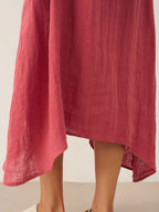 100% Linen Strappy Maxi Dress & Cover-Up Set UNA