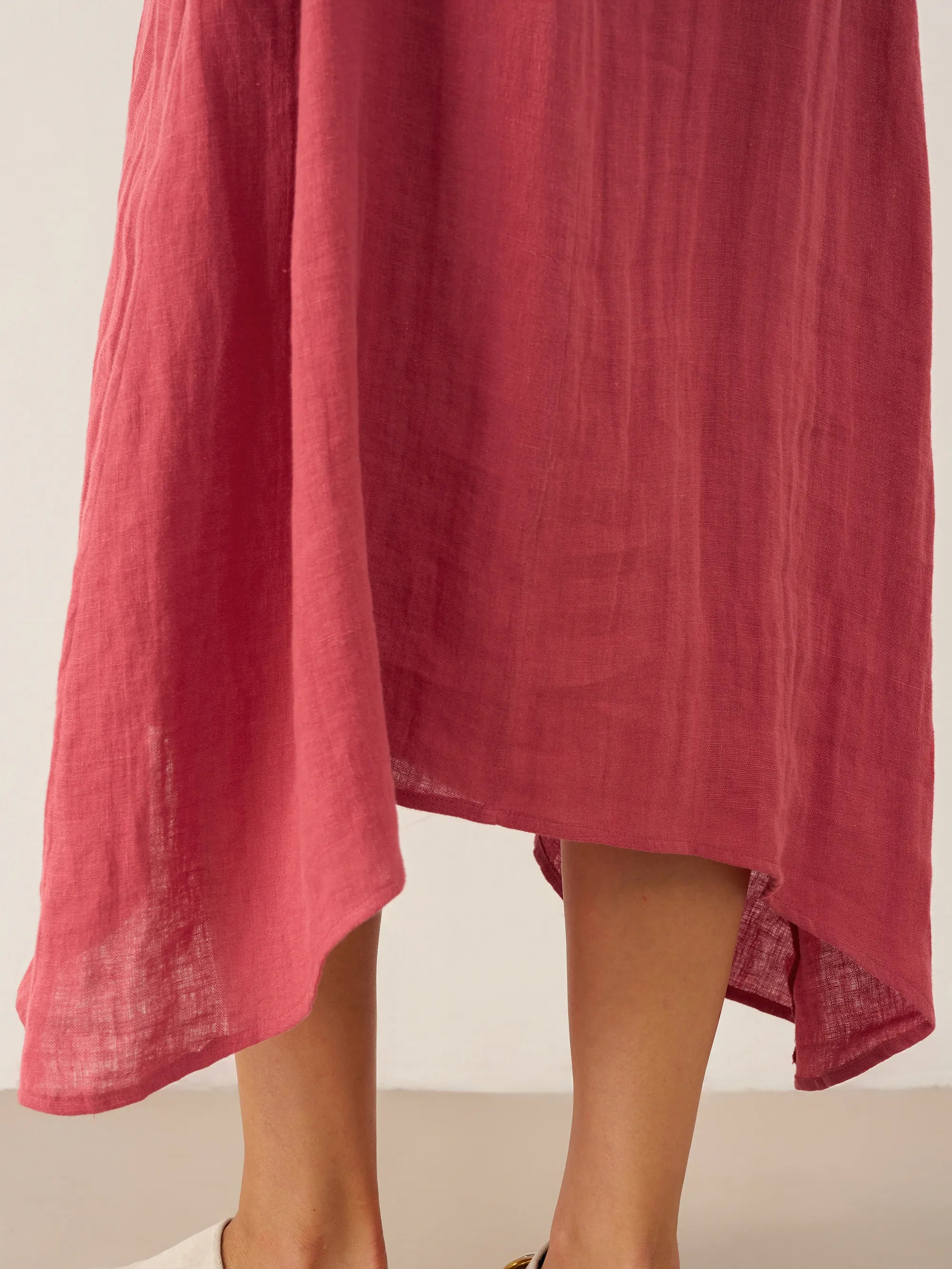 100% Linen Strappy Maxi Dress & Cover-Up Set UNA