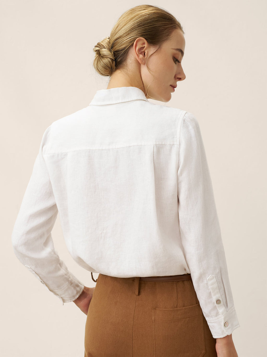 100% Linen Classic Shirt Top SAVANNAH