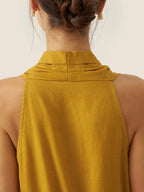 100% Linen V-Neck Halter Maxi Dress BETH