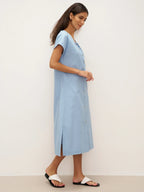 Linen Ladder Tie Simple Dress TAMARA