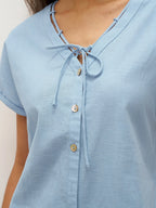 Linen Ladder Tie Simple Dress TAMARA