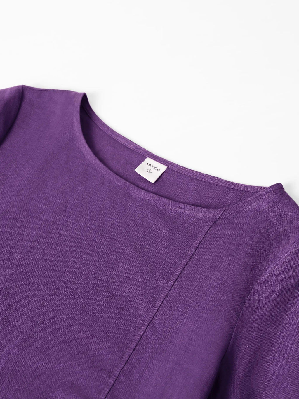 100% Linen Collarless Mid-Length Dress SOFIA