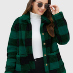 Sophie | Cozy Plaid Fleece Jacket