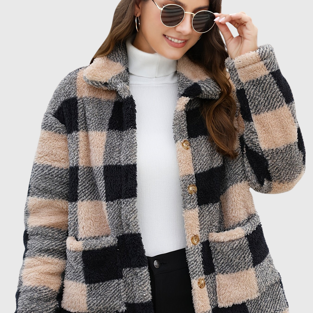Sophie | Cozy Plaid Fleece Jacket