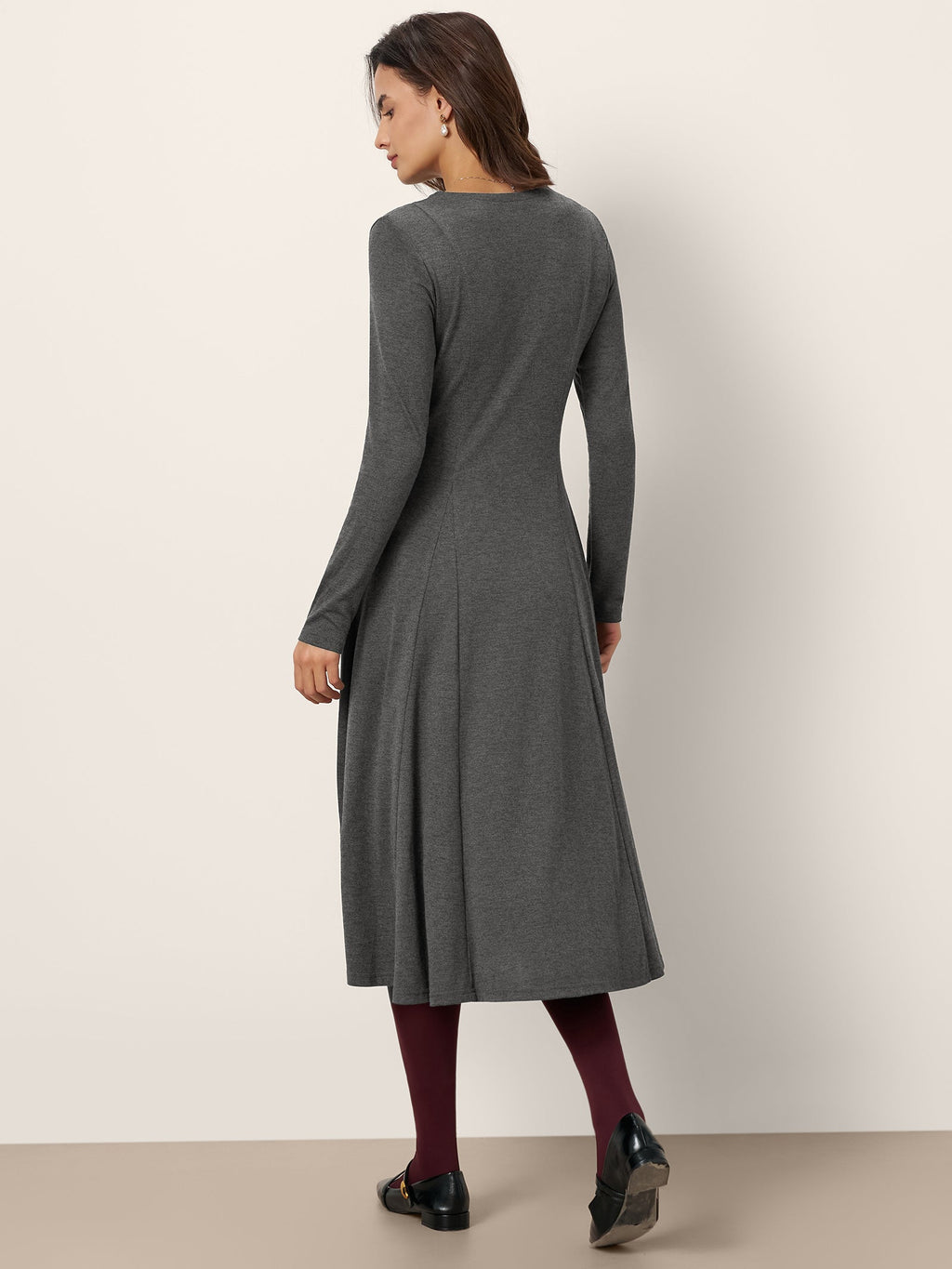 Cashmere Buttoned Panel Maxi Dress BREE