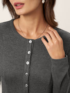 Cashmere Buttoned Panel Maxi Dress BREE