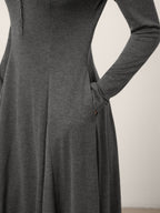 Cashmere Buttoned Panel Maxi Dress BREE