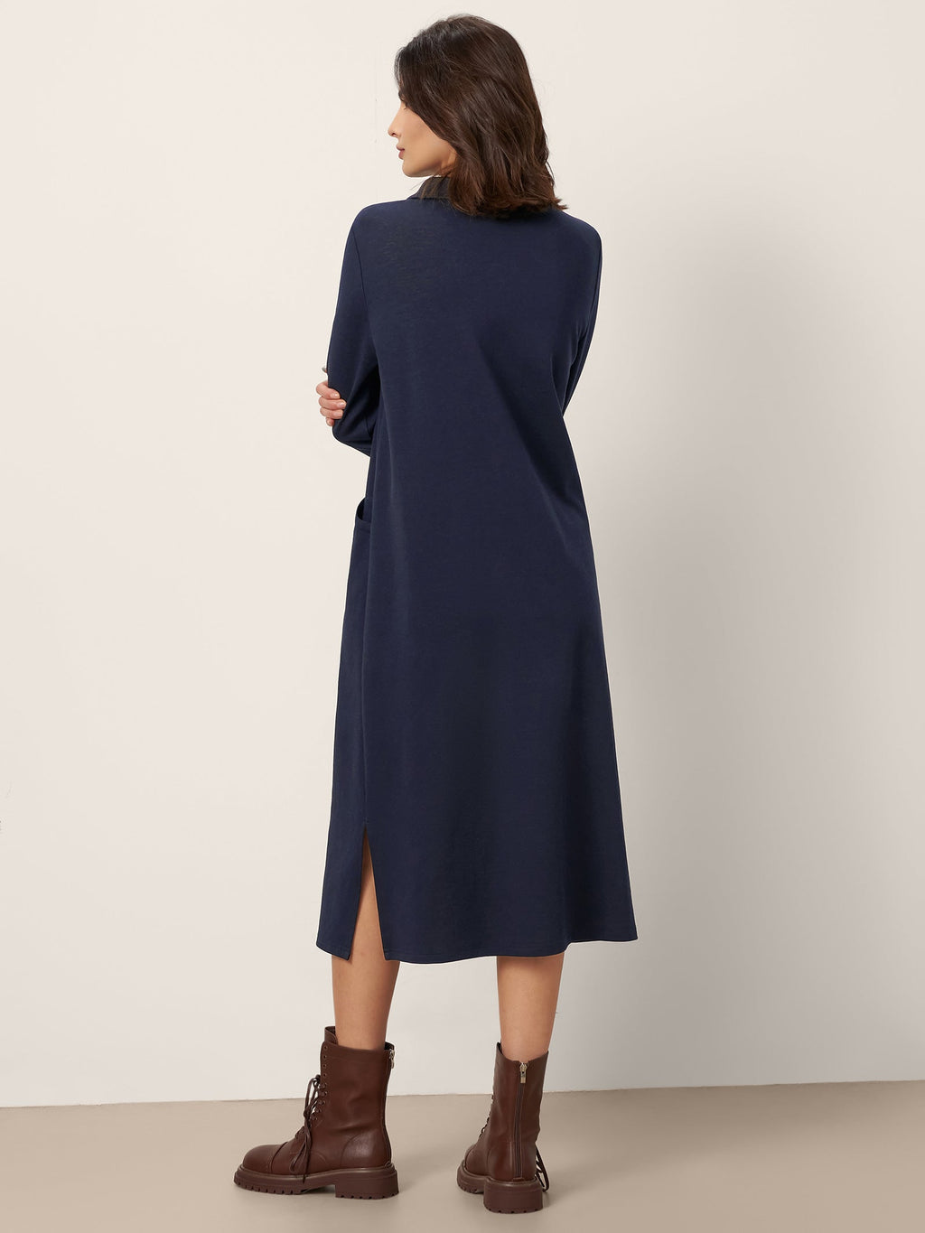 Cotton Collared Midi Dress ELYSE