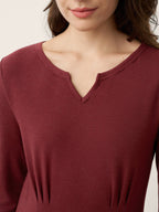 Wool Lyocell Sculpted Inverted Pleat Midi Dress DARIA